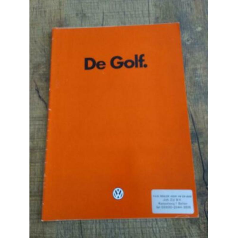 Volkswagen golf 1 folder met technische gegevens uit 8/1982