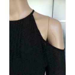 D405 Michael Kors maat XS=34 blouse top tuniek zwart