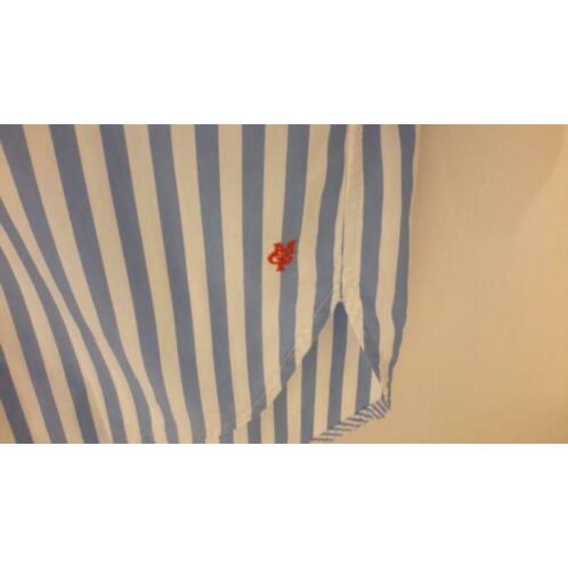 Zgan blauw wit overhemd jurk van marc o polo. maat 38.