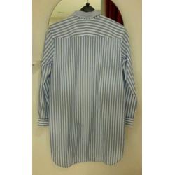 Zgan blauw wit overhemd jurk van marc o polo. maat 38.