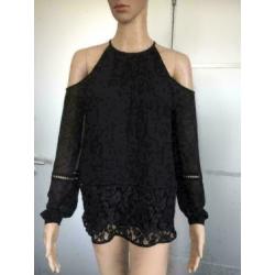 D405 Michael Kors maat XS=34 blouse top tuniek zwart