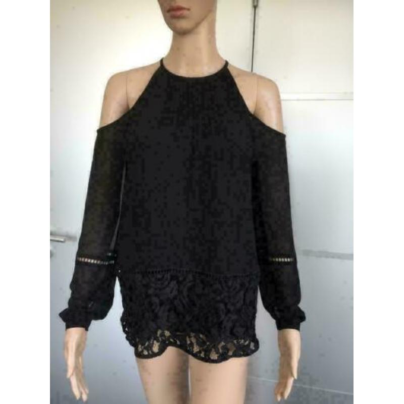 D405 Michael Kors maat XS=34 blouse top tuniek zwart