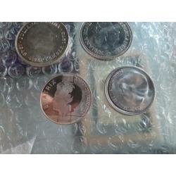 6 zilveren 10 guldens 1970 1973 1994