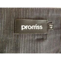 Nette zwart grijze stretch broek PROMISS maat 42 nieuwstaat