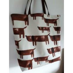 NIEUW: Teckel,Dachshund,Black & Tan etui/shopper
