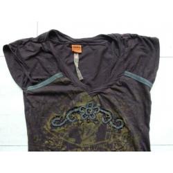 T-shirt bruin OBJECT (maat S)