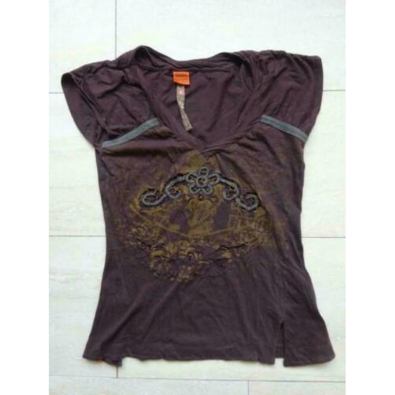 T-shirt bruin OBJECT (maat S)