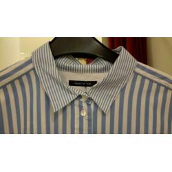 Zgan blauw wit overhemd jurk van marc o polo. maat 38.