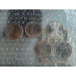 6 zilveren 10 guldens 1970 1973 1994