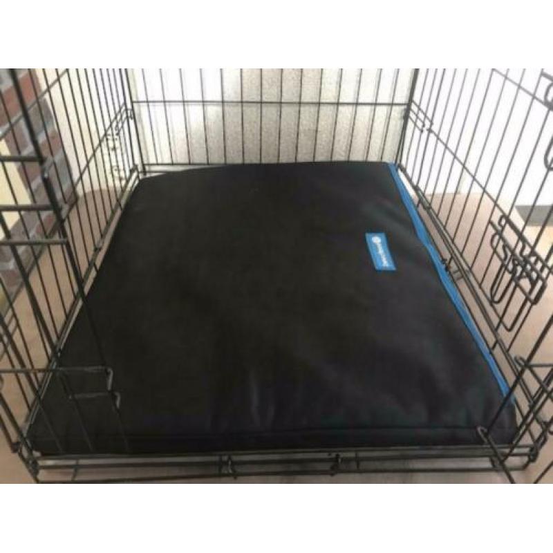 Honden Bench zwart 2 deurtjes