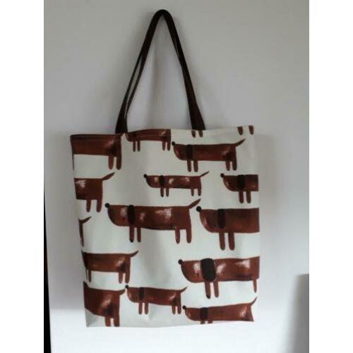 NIEUW: Teckel,Dachshund,Black & Tan etui/shopper