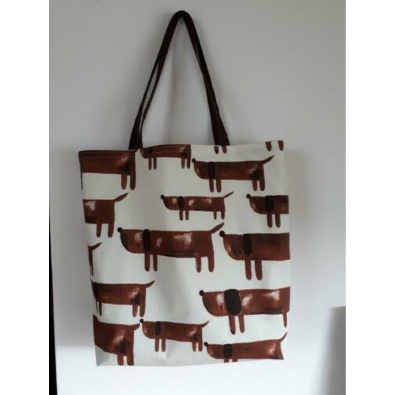 NIEUW: Teckel,Dachshund,Black & Tan etui/shopper