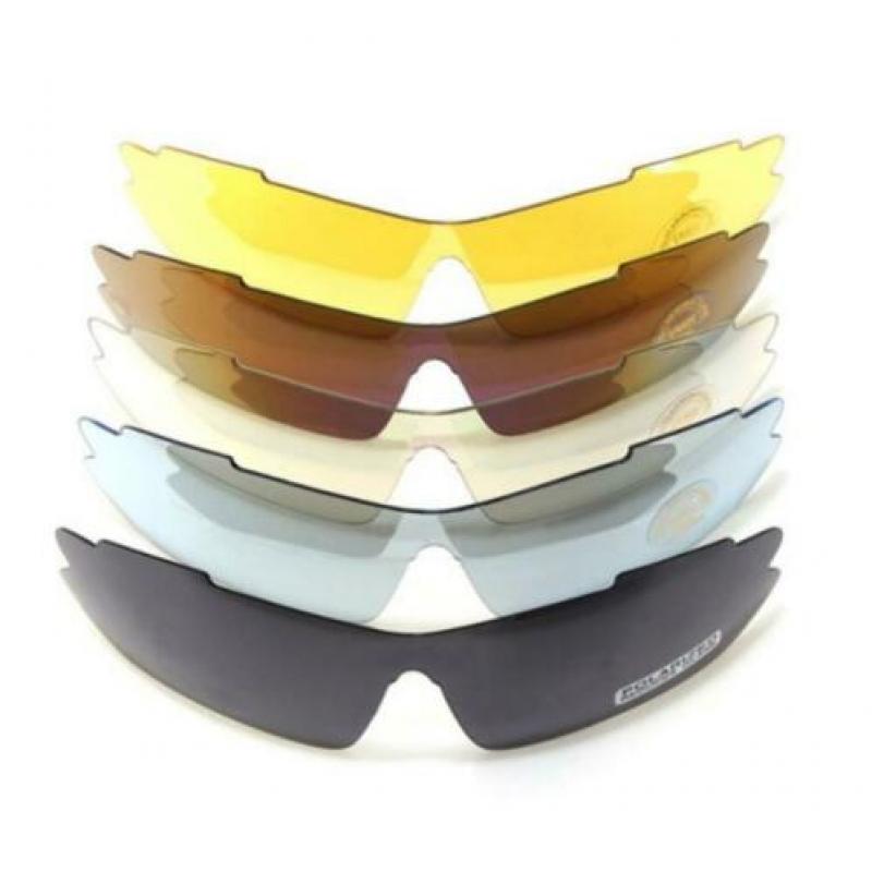 Fietsbril 5 wissel glazen sportbril racefiets zonnebril mtb