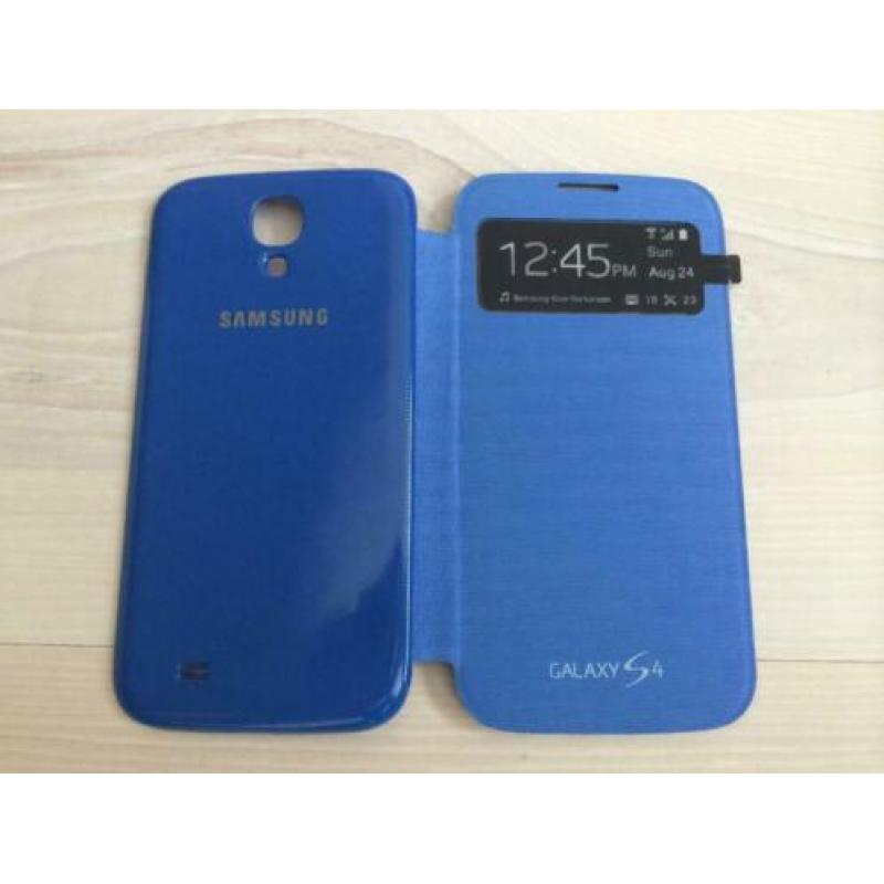 Samsung Galaxy S4 i9505 S View Flip Cover Lichtblauw