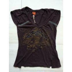 T-shirt bruin OBJECT (maat S)