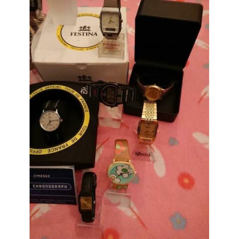 Partij Vintage heren horloge elgin casio timex lcd chronogr
