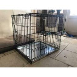 Honden Bench zwart 2 deurtjes