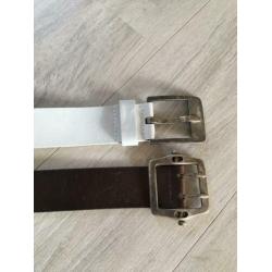 2 leren riemen maat 85 the belt silvercreek open 32