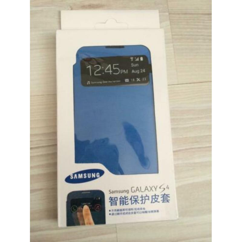 Samsung Galaxy S4 i9505 S View Flip Cover Lichtblauw