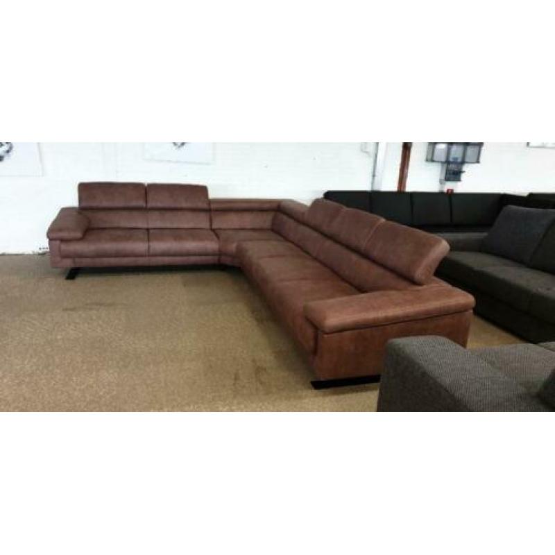 n550 bruin stof hoekbank