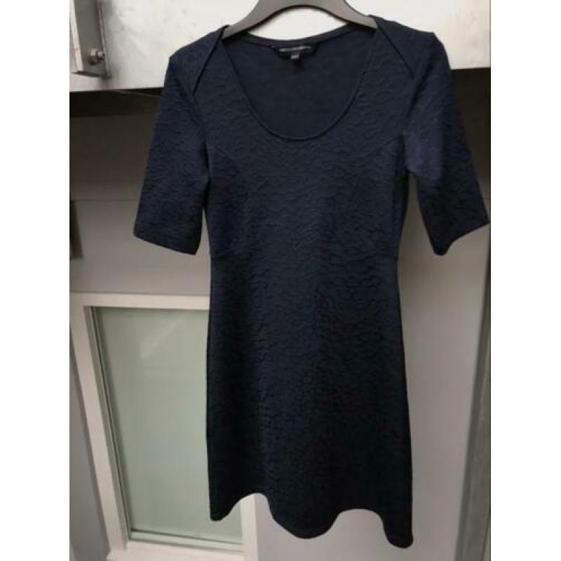 French connection jurk blauw 36 S