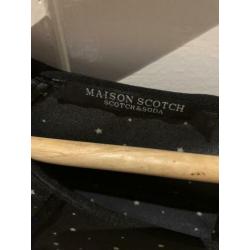 Maison Scotch jurkje zwart wit stermotief maat M dames