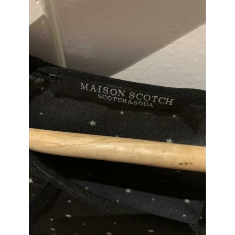Maison Scotch jurkje zwart wit stermotief maat M dames