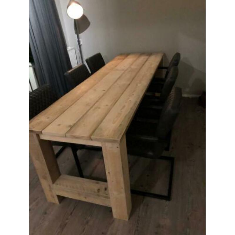 Steigerhouten eettafel 78 x 250 cm
