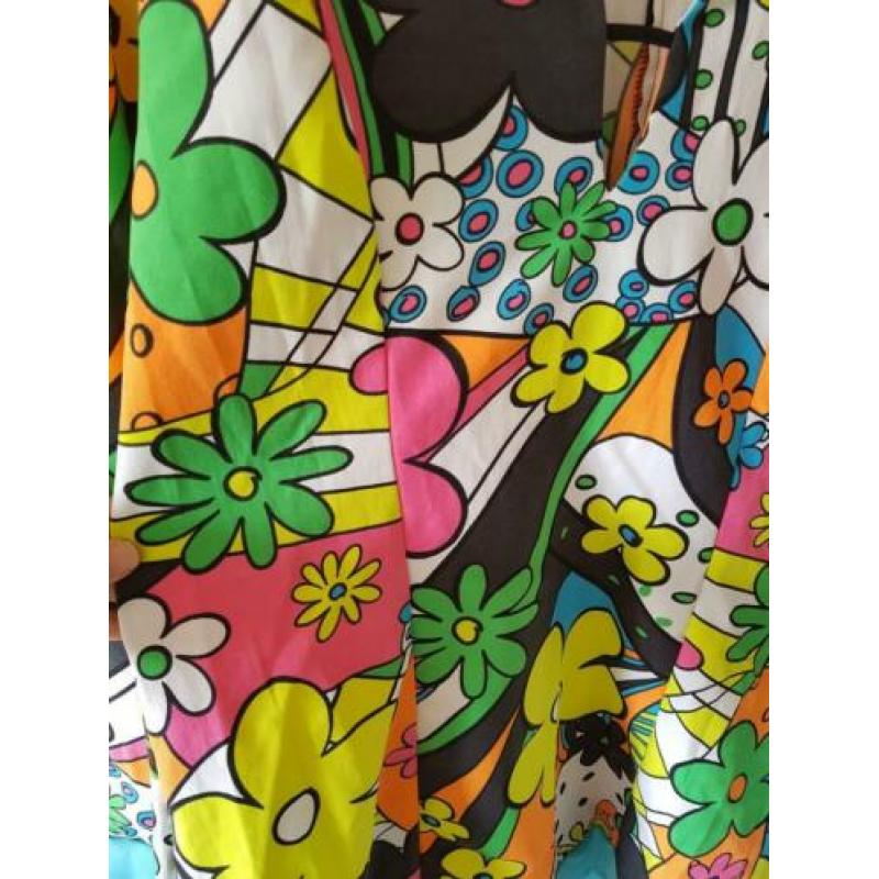 Carnavals jurk/tuniek! 2 stuks. Hippie/Flower power