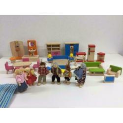 Doosvol Pintoy Speelgoed: Poppen, tafels, stoelen, bankjes,