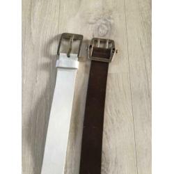 2 leren riemen maat 85 the belt silvercreek open 32
