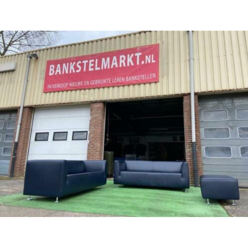 GELDERLAND model “4800” als NIEUW leren bankstel incl hocker