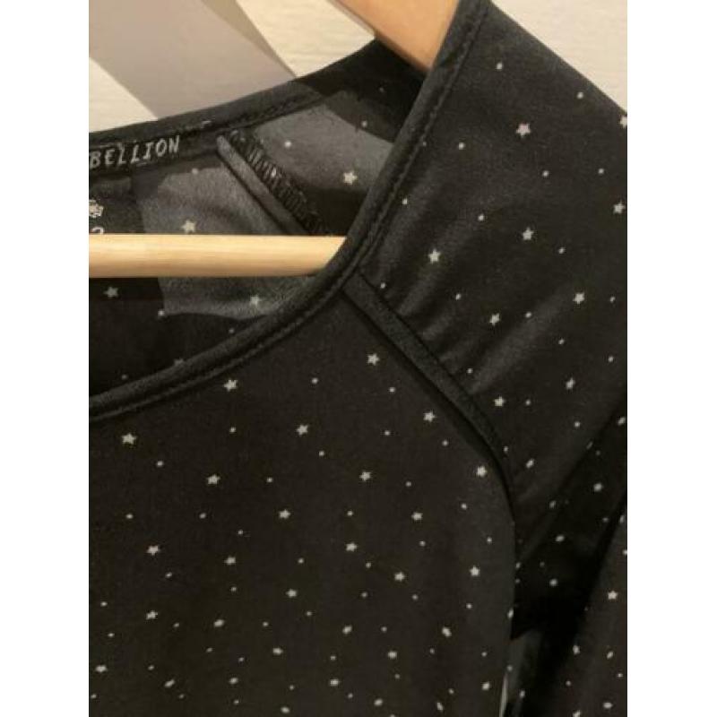 Maison Scotch jurkje zwart wit stermotief maat M dames