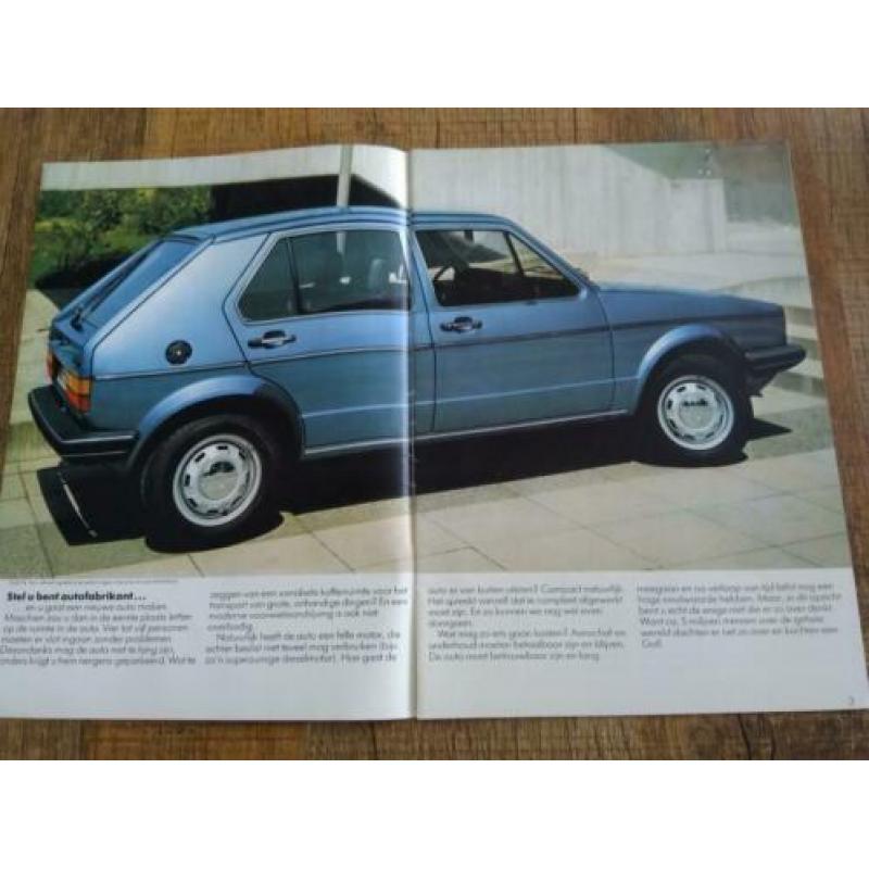 Volkswagen golf 1 folder met technische gegevens uit 8/1982