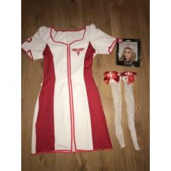 Carnavalskleding en feestkleding zusterjurkje dames maat 36