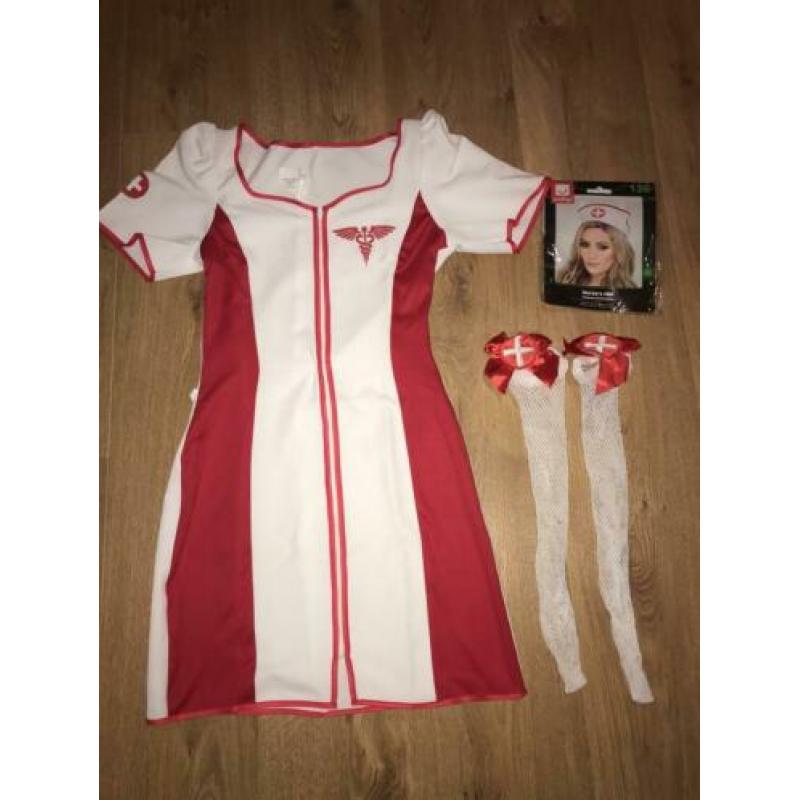 Carnavalskleding en feestkleding zusterjurkje dames maat 36