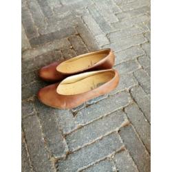 Wolky leren zomer pumps