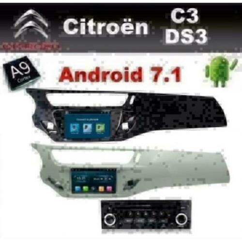 Citroen navigatie C3 DS3 android 7.1 wifi carkit dab+ usb