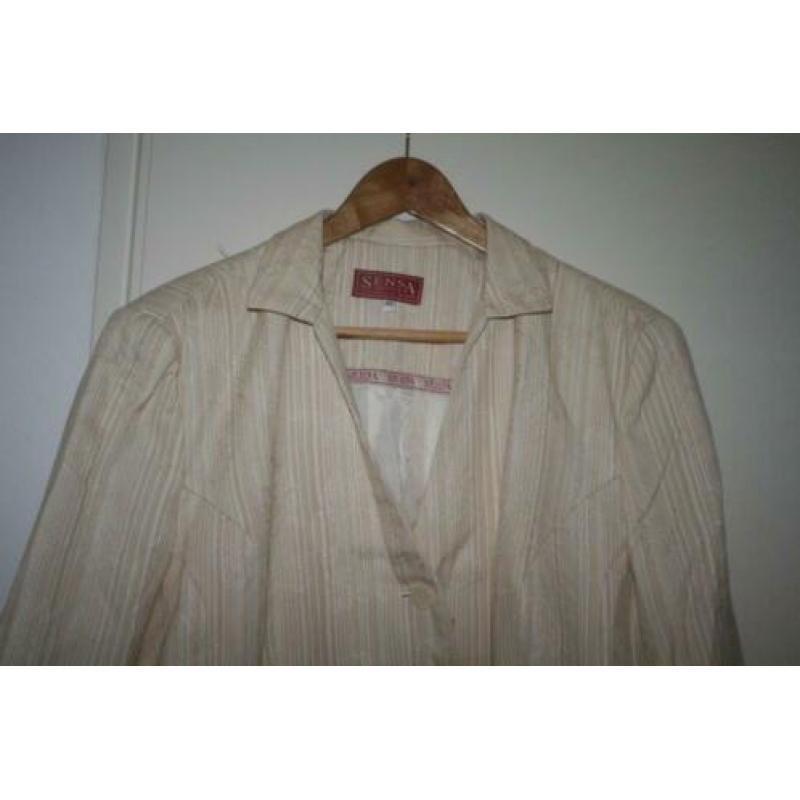 Sensa by Scarva jasje mt 46 zgan creme/ kakie streepje