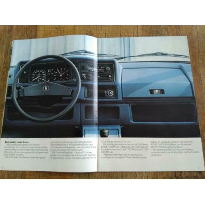 Volkswagen golf 1 folder met technische gegevens uit 8/1982