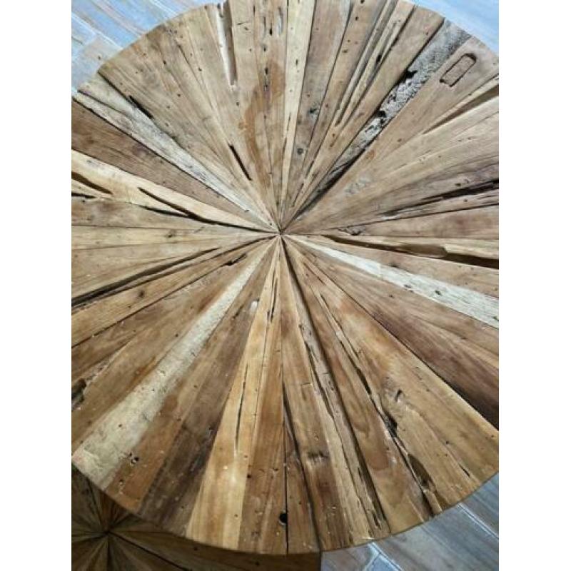Set salontafels van pronto echt hout.