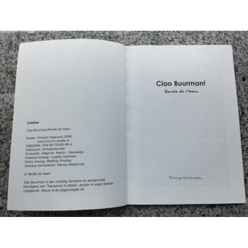Ciao buurman! + cd (Renée de Haan) Toscane, Italie