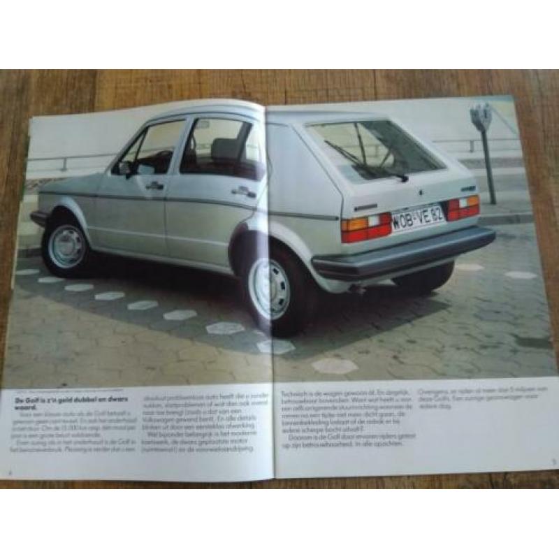 Volkswagen golf 1 folder met technische gegevens uit 8/1982
