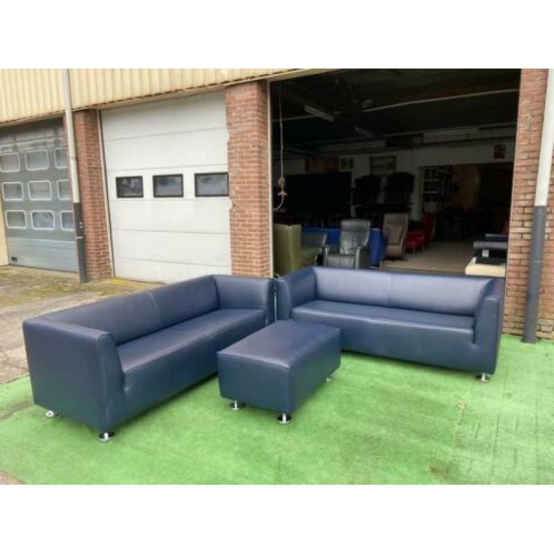 GELDERLAND model “4800” als NIEUW leren bankstel incl hocker