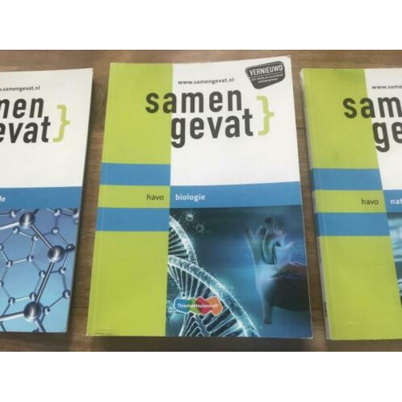 Samengevat en Examenbundel HAVO wiskunde scheikunde biologie