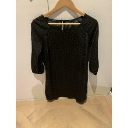 Maison Scotch jurkje zwart wit stermotief maat M dames