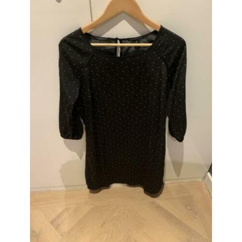 Maison Scotch jurkje zwart wit stermotief maat M dames