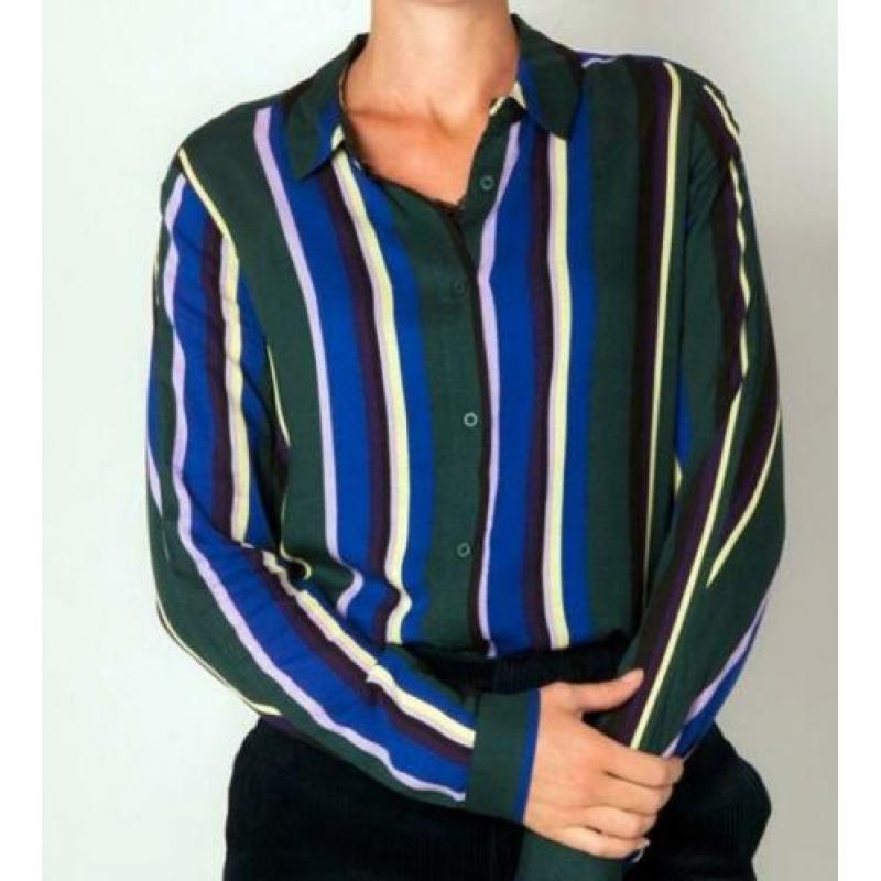 ANOTHER LABEL schitterende Blouse maat M Huid Coll NIEUW