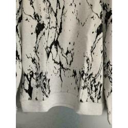 D1120 Nieuw: trui maat M=48/50 pullover pull zwart/wit