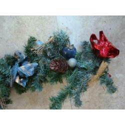 Kerstslinger "Blauwspar" Gedecoreerd Lengte: 3.60 m Nieuw